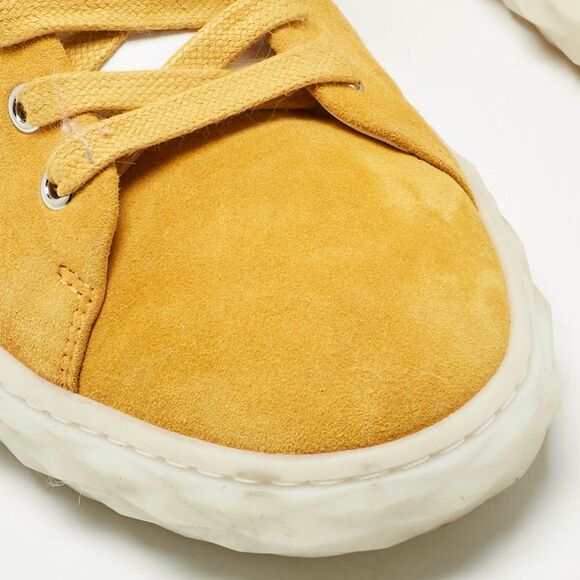 Jimmy Choo Yellow Suede Diamond Light Sneakers Size 40 - Picture 7 of 7